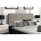 Cabeceira Painel Cama Casal 138 Cm Raissa Suede Bege