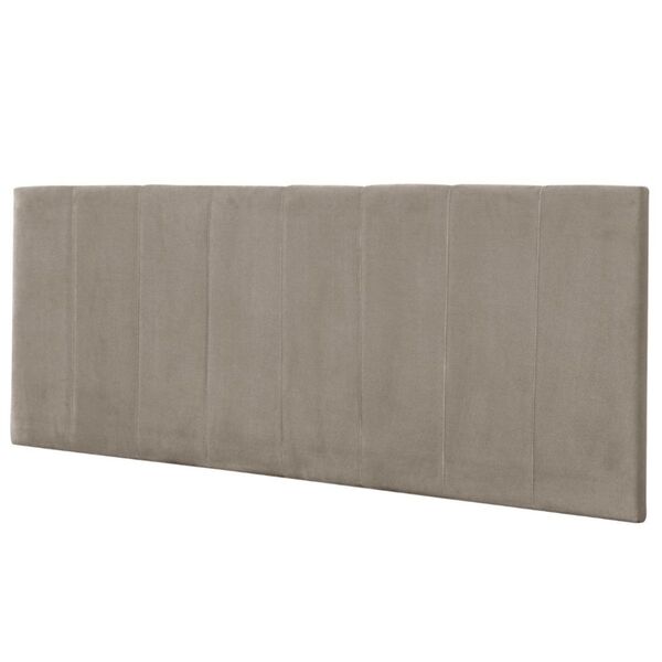 Cabeceira Painel Cama Casal 138 Cm Vitória Suede Bege