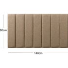 Cabeceira Painel Cama Casal 140 X 60 Cm Linho Bege