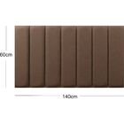 Cabeceira Painel Cama Casal 140 X 60 Cm Linho Marrom