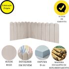 Cabeceira Painel Cama Casal Box Nuvem Suede Sandy 140 Cm Bege