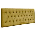 Cabeceira Painel Cama King 193 Cm Imperatriz Suede Amarelo