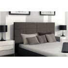 Cabeceira Painel Cama King 193 Cm Raissa Suede Marrom Claro