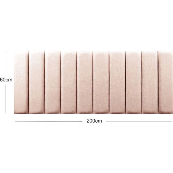 Cabeceira Painel Cama King 200 X 60 Cm Courissimo Rosa