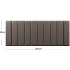 Cabeceira Painel Cama King 200 X 60 Cm Veludo Cinza