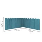 Cabeceira Painel Cama King Box Nuvem Suede Sandy 195 Cm Azul