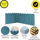 Cabeceira Painel Cama King Box Nuvem Suede Sandy 195 Cm Azul