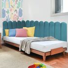 Cabeceira Painel Cama King Box Nuvem Suede Sandy 195 Cm Azul
