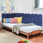 Cabeceira Painel Cama King Box Nuvem Suede Sandy 195 Cm Azul