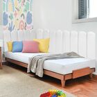 Cabeceira Painel Cama King Box Nuvem Suede Sandy 195 Cm Branco