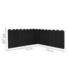 Cabeceira Painel Cama King Box Nuvem Suede Sandy 195 Cm Preto