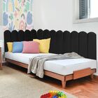Cabeceira Painel Cama King Box Nuvem Suede Sandy 195 Cm Preto