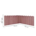 Cabeceira Painel Cama King Box Nuvem Suede Sandy 195 Cm Rosê