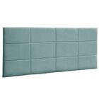 Cabeceira Painel Cama Queen 158 Cm Raissa Suede Azul Tiffany