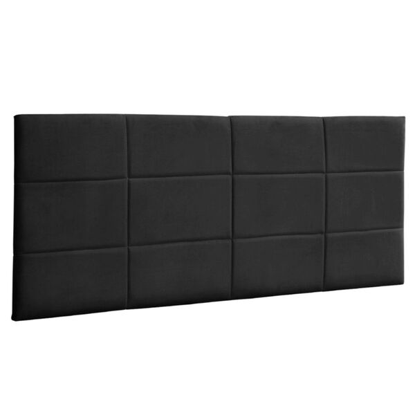 Cabeceira Painel Cama Queen 158 Cm Raissa Suede Preto