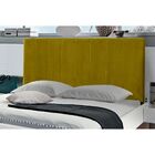 Cabeceira Painel Cama Queen 158 Cm Vitória Suede Amarelo