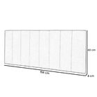 Cabeceira Painel Cama Queen 158cm Vitória Suede Azul Tiffany