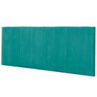 Cabeceira Painel Cama Queen 158cm Vitória Suede Azul Tiffany