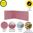 Cabeceira Painel Cama Queen Box Nuvem Suede Sandy 160 Cm Rosa