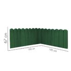 Cabeceira Painel Cama Queen Box Nuvem Suede Sandy 160 Cm Verde