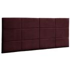 Cabeceira Painel Cama Solteiro 100 Cm Raissa Suede Marsala