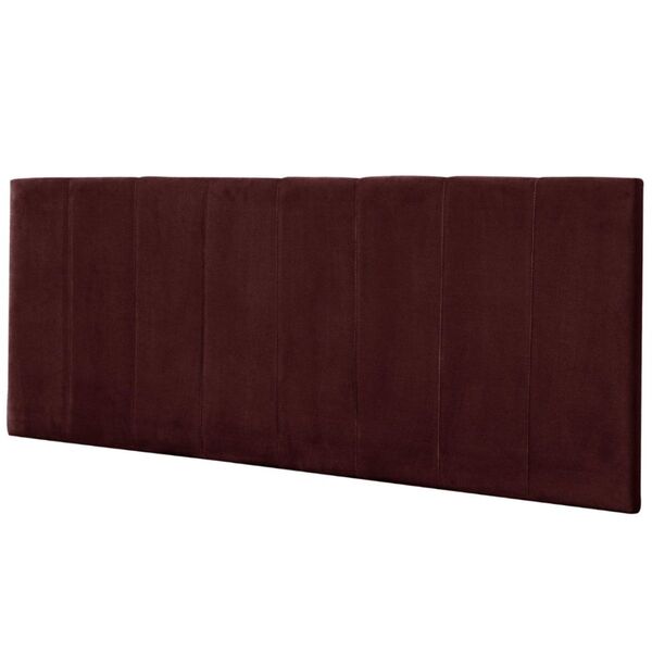 Cabeceira Painel Cama Solteiro 100 Cm Vitória Suede Bordô