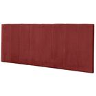 Cabeceira Painel Cama Solteiro 100 Cm Vitória Suede Vermelho