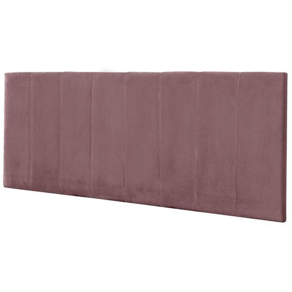 Cabeceira Painel Cama Solteiro 100 Cm Vitória Veludo Rosê