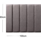 Cabeceira Painel Cama Solteiro 100 X 60 Cm Veludo Cinza