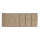 Cabeceira Painel Cama Solteiro 90 Cm Clara Suede Bege Escuro