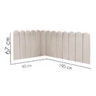 Cabeceira Painel Cama Solteiro Box Nuvem Suede Sandy 90 Cm Be