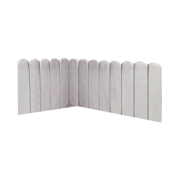 Cabeceira Painel Cama Solteiro Box Nuvem Suede Sandy 90 Cm Ci