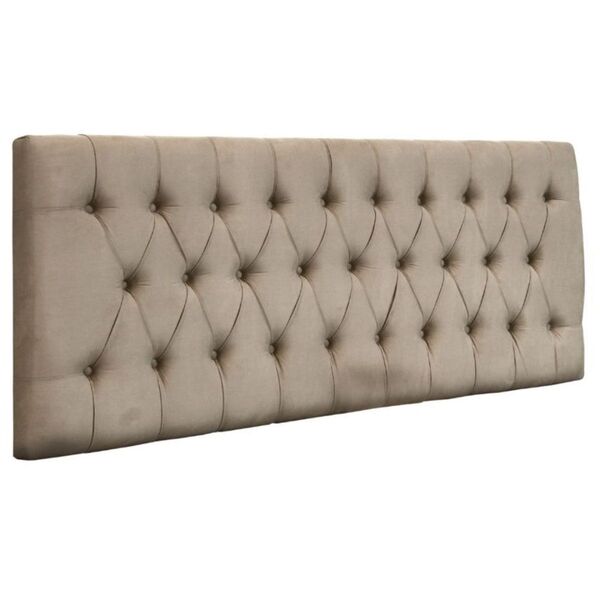 Cabeceira Painel Cama Viùva 120 Cm Imperatriz Suede Bege