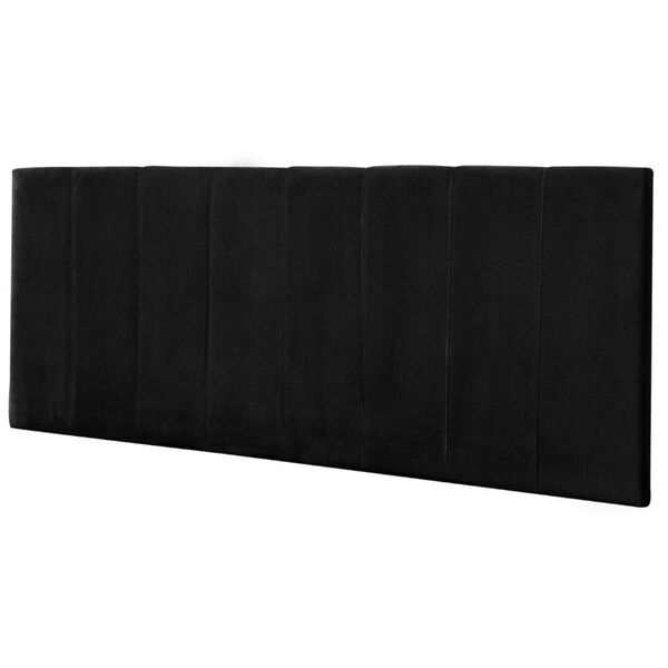 Cabeceira Painel Cama Viúva 120 Cm Vitória Suede Preto