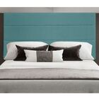 Cabeceira Painel Cama Viúva 120cm Hellena Suede Azul Tiffany