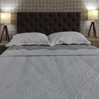 Cabeceira Painel Capitone Suede Liso Marrom Queen 160 X 60 Rbl