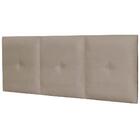 Cabeceira Painel Capricho Cama Box Queen 1,60 Suede Bege
