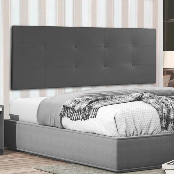 Cabeceira Painel Casal 1,40m Berlim Material Sintético Cinza