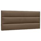 Cabeceira Painel Casal 145cm Grécia Suede D05 Marrom Chocolate
