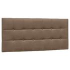 Cabeceira Painel Casal 145cm Sleep Suede D05 Marrom Chocolate