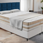 Cabeceira Painel Casal Estofada Azul 1,38m Trezire