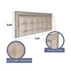 Cabeceira Painel Casal Estofada Veneza Diamond 10 Suede Liso
