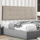 Cabeceira Painel Casal King 1,95m Berlim Suede Bege Dal Poz E