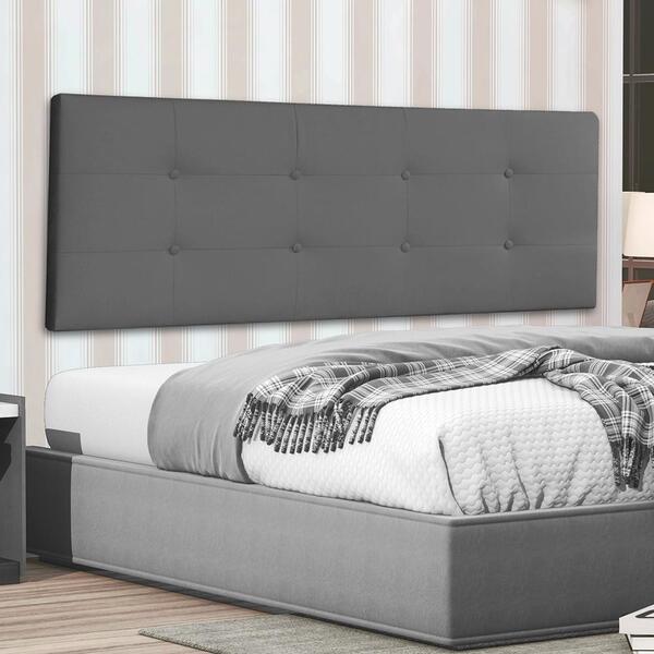 Cabeceira Painel Casal Queen 1,60m Berlim Suede Cinza Dal Poz