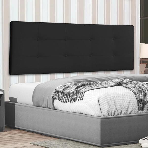 Cabeceira Painel Casal Queen 1,60m Berlim Suede Preto Dal Poz