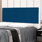 Cabeceira Painel Casal Queen 1,60m Roma Suede Azul Marinho Da