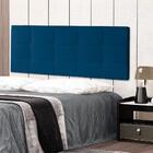 Cabeceira Painel Casal Queen 1,60m Roma Suede Azul Marinho Da
