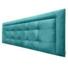 Cabeceira Painel Casal Veneza Luxor 10 Suede Liso Azul Turque
