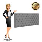 Cabeceira Painel Cristal Para Cama Box Casal 1 40 M Grafite V