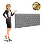Cabeceira Painel Cristal Para Cama Box Casal 1 40 M Grafite V